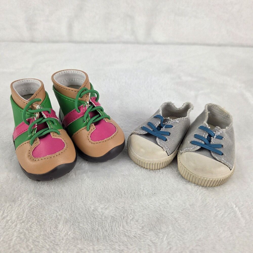 American Girl Doll Shoes Lot of 2 Pairs 18" Sneakers High Tops AG Accessories